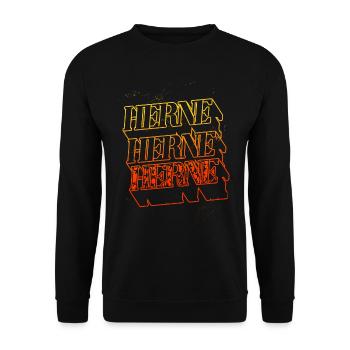 Herne Germany City Skyline Home Font - Unisex Sweatshirt - black - Front - Alina (178cm) & Michal (187cm)