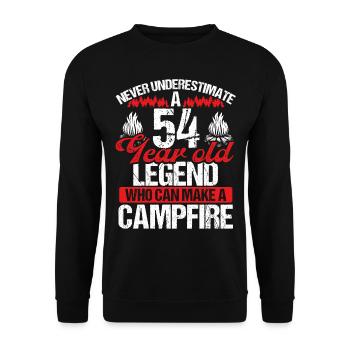 54 Year Old Camper Scouting Scout 54 Birthday - Unisex Sweatshirt - black - Front - Alina (178cm) & Michal (187cm)