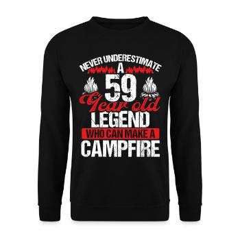 59 Year Old Camper Scouting Scout 59 Birthday - Unisex Sweatshirt - black - Front - Alina (178cm) & Michal (187cm)
