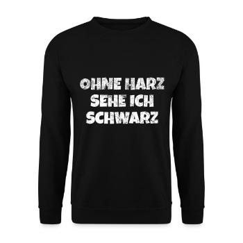 Harz Torfhaus Wanderung Harzer Brocken - Unisex Pullover - Schwarz - Vorne - Alina (178cm) & Michal (187cm)