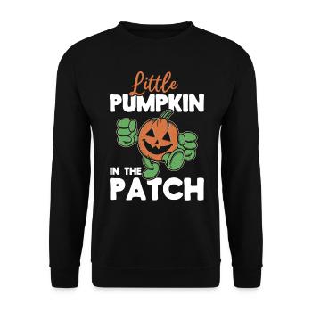 Halloween Little Pumpkin In The Patch I Halloween - Unisex Sweatshirt - black - Front - Alina (178cm) & Michal (187cm)