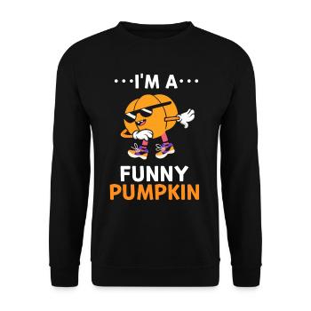Halloween Pumpkin Dab Dance Pumpkin - Je suis drôle - Sweat-shirt Unisexe - noir - Devant - Alina (178cm) & Michal (187cm)