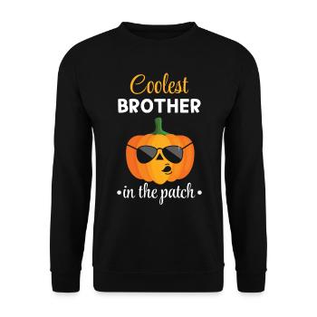 Halloween frère le plus cool dans le patch I Citrouille B - Sweat-shirt Unisexe - noir - Devant - Alina (178cm) & Michal (187cm)