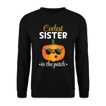 Halloween La sœur la plus cool dans le patch I Sœur Pum - Sweat-shirt Unisexe - noir - Devant - Alina (178cm) & Michal (187cm)