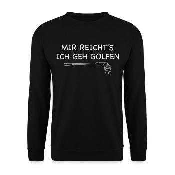 It's enough for me I go golfing - Unisex Sweatshirt - black - Front - Alina (178cm) & Michal (187cm)