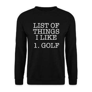 Golf Spieler Spruch Geschenkidee - Unisex Pullover - Schwarz - Vorne - Alina (178cm) & Michal (187cm)