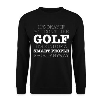 Golf Spieler Spruch Geschenkidee - Unisex Pullover - Schwarz - Vorne - Alina (178cm) & Michal (187cm)