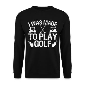 Golf Player Saying Gift Idea - Unisex Sweatshirt - black - Front - Alina (178cm) & Michal (187cm)