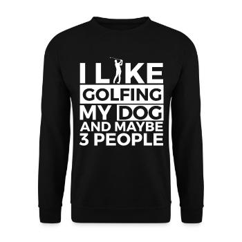 Joueur de golf disant idée cadeau - Sweat-shirt Unisexe - noir - Devant - Alina (178cm) & Michal (187cm)