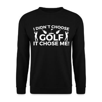 Golf Spieler Spruch Geschenkidee - Unisex Pullover - Schwarz - Vorne - Alina (178cm) & Michal (187cm)