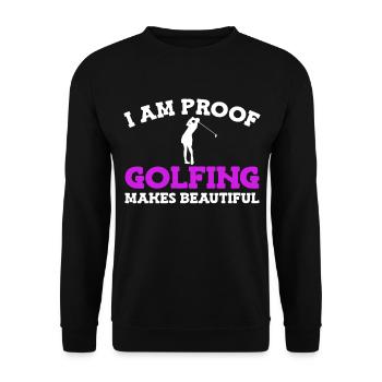 Golf Player Saying Gift Idea - Unisex Sweatshirt - black - Front - Alina (178cm) & Michal (187cm)
