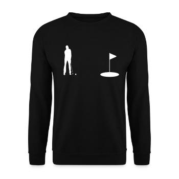 Golf Spieler Spruch Geschenkidee - Unisex Pullover - Schwarz - Vorne - Alina (178cm) & Michal (187cm)