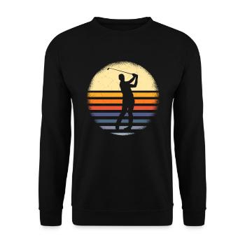Golf Spieler Spruch Geschenkidee - Unisex Pullover - Schwarz - Vorne - Alina (178cm) & Michal (187cm)