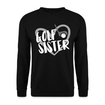 Golf Spieler Spruch Geschenkidee - Unisex Pullover - Schwarz - Vorne - Alina (178cm) & Michal (187cm)