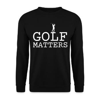 Joueur de golf disant idée cadeau - Sweat-shirt Unisexe - noir - Devant - Alina (178cm) & Michal (187cm)