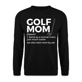 Joueur de golf disant idée cadeau - Sweat-shirt Unisexe - noir - Devant - Alina (178cm) & Michal (187cm)