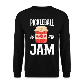 Pickleball Pickleball Is My Jam - Unisex Sweatshirt - black - Front - Alina (178cm) & Michal (187cm)