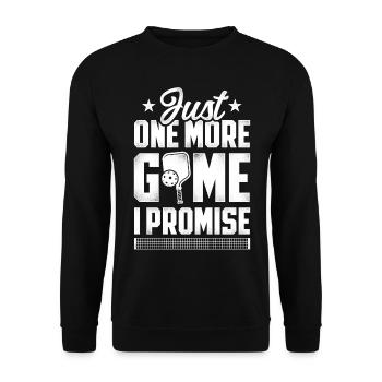 Pickleball Just One More Game I - Unisex Pullover - Schwarz - Vorne - Alina (178cm) & Michal (187cm)
