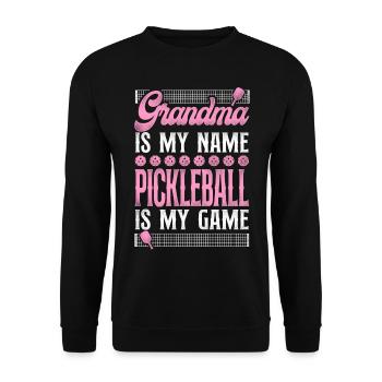 Pickleball Grand-mère grand-mère est ma - Sweat-shirt Unisexe - noir - Devant - Alina (178cm) & Michal (187cm)