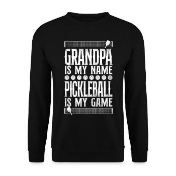 Pickleball Grandpa Grandpa Is My - Unisex Sweatshirt - black - Front - Alina (178cm) & Michal (187cm)