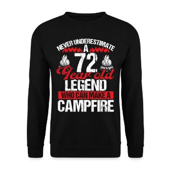 72 Year Old Camper Scouting Scout 72 Birthday - Unisex Sweatshirt - black - Front - Alina (178cm) & Michal (187cm)