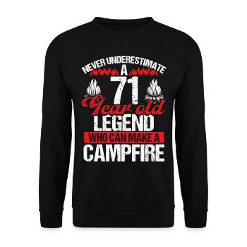 71 Year Old Camper Scouting Scout 71 Birthday - Unisex Sweatshirt - black - Front - Alina (178cm) & Michal (187cm)