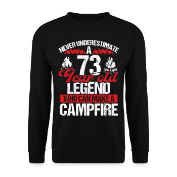 73 Year Old Camper Scouting Scout 73 Birthday - Unisex Sweatshirt - black - Front - Alina (178cm) & Michal (187cm)