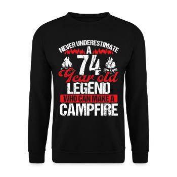 74 ans Camper Scout scout 74 anniversaire - Sweat-shirt Unisexe - noir - Devant - Alina (178cm) & Michal (187cm)