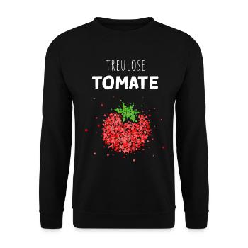 Treulose Tomate Kostümersatz Karneval Fasching - Unisex Pullover - Schwarz - Vorne - Alina (178cm) & Michal (187cm)