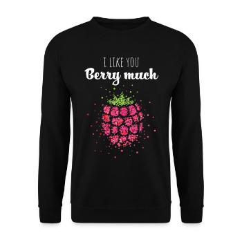 Himbeere Berry Kostümersatz Karneval Fasching - Unisex Pullover - Schwarz - Vorne - Alina (178cm) & Michal (187cm)