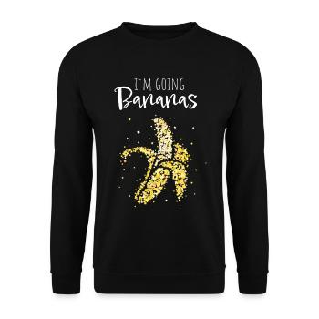 Going Bananas Banana Costume Replacement Carnival - Unisex Sweatshirt - black - Front - Alina (178cm) & Michal (187cm)