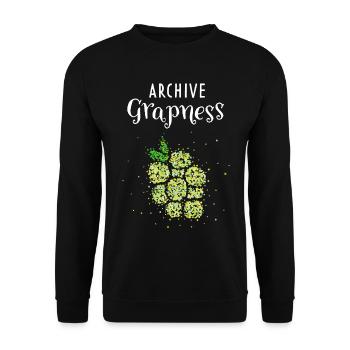 Raisin Raisins Costume Remplacement Carnaval Carnaval - Sweat-shirt Unisexe - noir - Devant - Alina (178cm) & Michal (187cm)