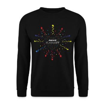 Mainz Alaaf Karneval Fasching Fasnacht Konfetti - Unisex Pullover - Schwarz - Vorne - Alina (178cm) & Michal (187cm)