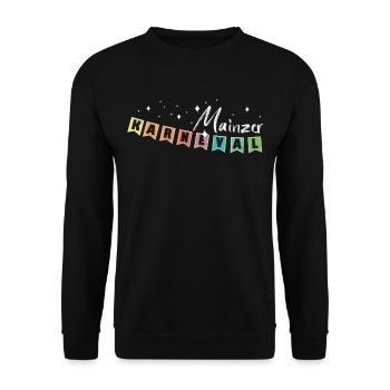 Mainzer Karneval Fasching Fasnacht Konfetti Mainz - Unisex Pullover - Schwarz - Vorne - Alina (178cm) & Michal (187cm)