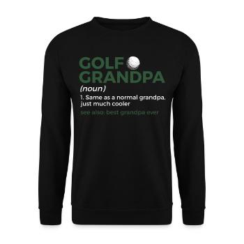 Golf Spieler Spruch Geschenkidee - Unisex Pullover - Schwarz - Vorne - Alina (178cm) & Michal (187cm)