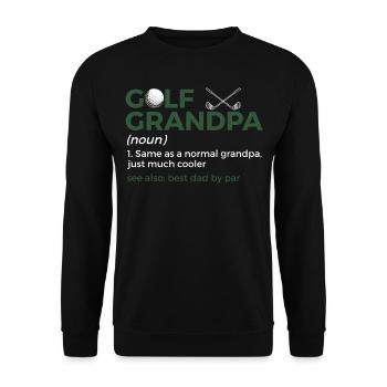 Golf Spieler Spruch Geschenkidee - Unisex Pullover - Schwarz - Vorne - Alina (178cm) & Michal (187cm)