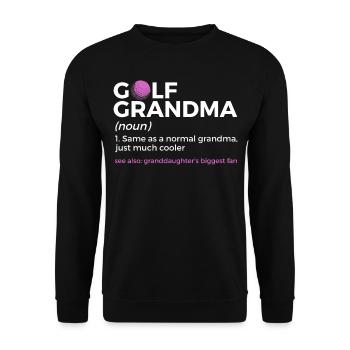 Joueur de golf disant idée cadeau - Sweat-shirt Unisexe - noir - Devant - Alina (178cm) & Michal (187cm)