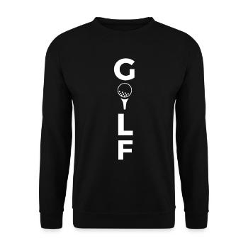 Golf Spieler Spruch Geschenkidee - Unisex Pullover - Schwarz - Vorne - Alina (178cm) & Michal (187cm)