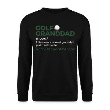 Golf Spieler Spruch Geschenkidee - Unisex Pullover - Schwarz - Vorne - Alina (178cm) & Michal (187cm)