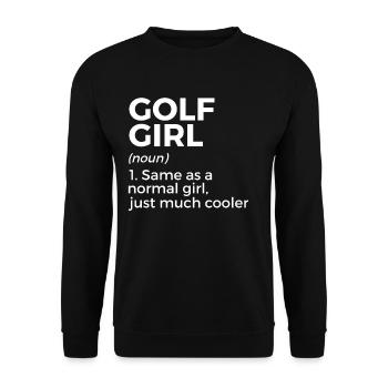 Golf Player Saying Gift Idea - Unisex Sweatshirt - black - Front - Alina (178cm) & Michal (187cm)