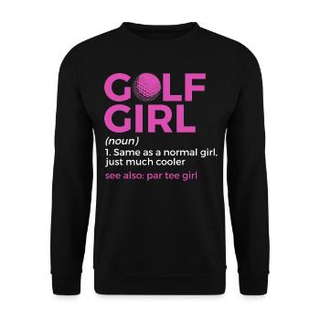 Joueur de golf disant idée cadeau - Sweat-shirt Unisexe - noir - Devant - Alina (178cm) & Michal (187cm)