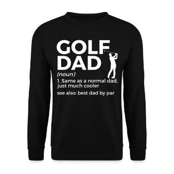 Golf Spieler Spruch Geschenkidee - Unisex Pullover - Schwarz - Vorne - Alina (178cm) & Michal (187cm)