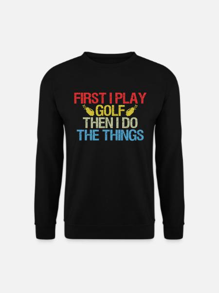 Golf Spieler Spruch Geschenkidee - Unisex Pullover - Schwarz