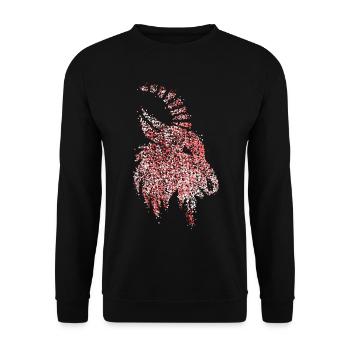 Geißbock Rot Weiß Rut un Wiess Karneval Köln Kölle - Unisex Sweatshirt - black - Front - Alina (178cm) & Michal (187cm)