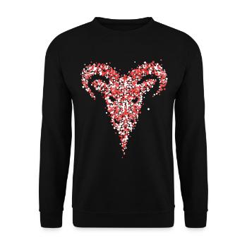 Geißbock Cologne Cologne Rouge Blanc Carnaval Confettis - Sweat-shirt Unisexe - noir - Devant - Alina (178cm) & Michal (187cm)