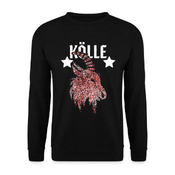 Kölle Köln Kölner Rot Weiß Rut un Wiess Karneval - Unisex Pullover - Schwarz - Vorne - Alina (178cm) & Michal (187cm)