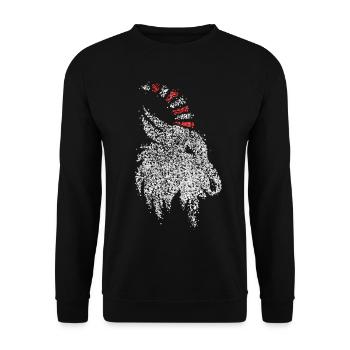 Geißbock Cologne Cologne Rouge Blanc Carnaval Confettis - Sweat-shirt Unisexe - noir - Devant - Alina (178cm) & Michal (187cm)