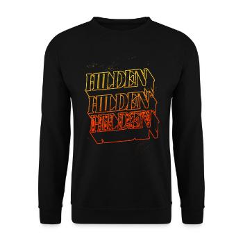 Hilden Germany City Skyline Home Font - Unisex Sweatshirt - black - Front - Alina (178cm) & Michal (187cm)