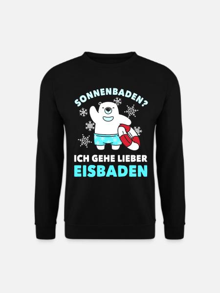 Eistauchen Winterschwimmen Eisbaden - Unisex Pullover - Schwarz