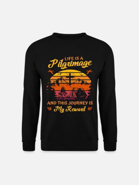 Life is a Pilgrimage - Christian Faith - Unisex Sweatshirt - black